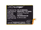Battery for Huawei Mate 8 Dual SIM TD-LTE 64GB HB396693ECW 3.8V Li-Polymer 4000m