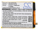 Battery for Huawei VNS-L31 HB366481ECW 3.8V Li-Polymer 2900mAh / 11.02Wh