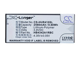 Battery for Huawei Ascend Y625-U51 HB4342A1RBC 3.8V Li-Polymer 2580mAh / 9.80Wh