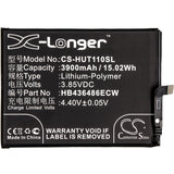 Battery for Huawei Himalayan HB436486ECW 3.85V Li-Polymer 3900mAh / 15.02Wh