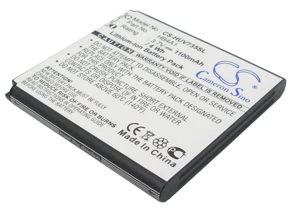 Battery for Huawei U6100 HB4A1 3.7V Li-ion 1100mAh