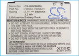 Battery for Huawei C7600 HB5B2, HB5B2H 3.7V Li-ion 880mAh / 3.2Wh