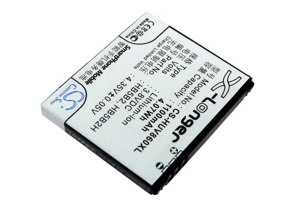 Battery for Huawei T5900 HB5B2, HB5B2H 3.7V Li-ion 1100mAh / 4.07Wh