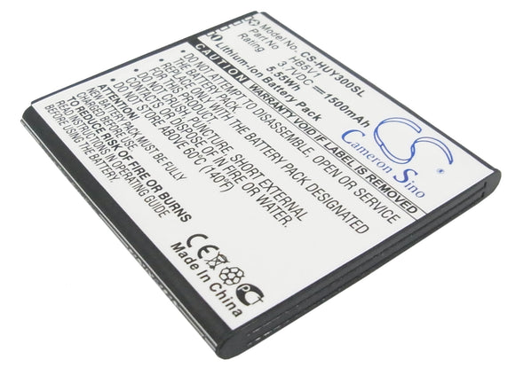 Battery for Huawei T8833 HB5V1, HB5V1HV 3.7V Li-ion 1500mAh / 5.55Wh