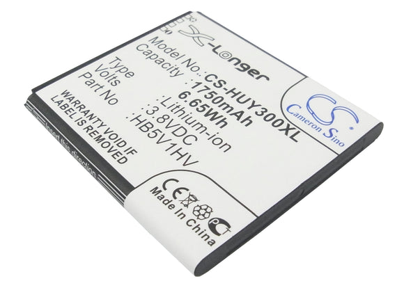 Battery for Huawei T8833 HB5V1, HB5V1HV 3.8V Li-ion 1750mAh / 6.65Wh