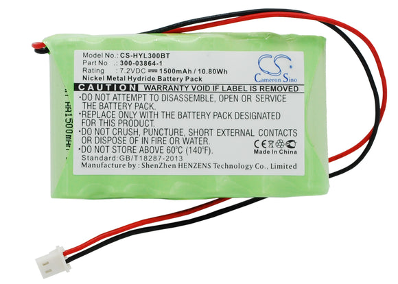 Battery for Honeywell L5100 LYNX TOUCH 103-301179, 103-303689, 300-03864-1, LKP5