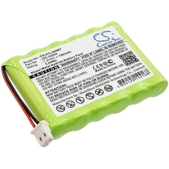 Battery for Honeywell 8DLWLTP100 300-06868 7.2V Ni-MH 700mAh / 5.04Wh