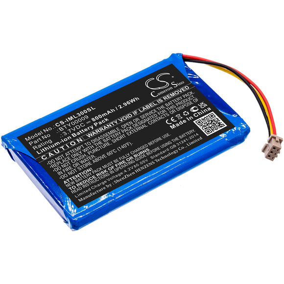 Battery for Ingenico LEC-V03.00-0242 BTY00009, FPS16020002419 3.7V Li-ion 800mAh