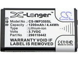 Battery for Ingenico IMP350-USBLU01A 296118442 3.7V Li-ion 1200mAh / 4.44Wh