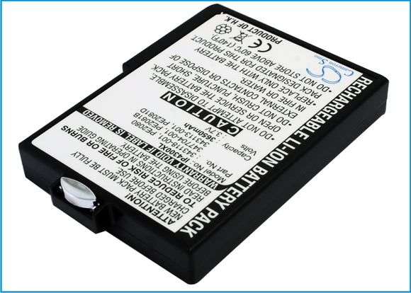 Battery for HP iPAQ 4315 343117-001, PE2080B, PE2081BS 3.7V Li-ion 3650mAh / 13.