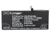 Battery for Apple A1524 616-0765, 616-0770, 616-0772, DAK90151, PP11AT115-1 3.82