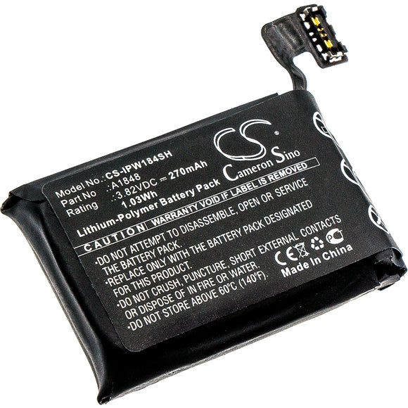 Battery for Apple MQL62LL/A A1848 3.82V Li-Polymer 270mAh / 1.03Wh