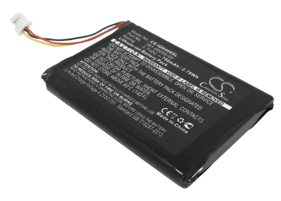 Battery for Garmin Nuvi 52 361-00056-05, 361-00056-11 3.7V Li-ion 750mAh / 2.78W