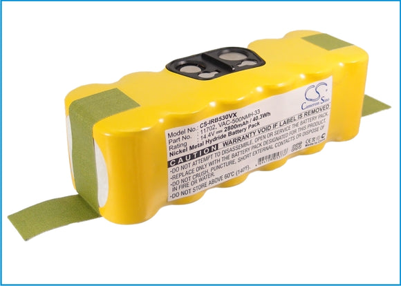 Battery for iRobot Roomba 80501 11702, GD-Roomba-500, VAC-500NMH-33 14.4V Ni-MH 