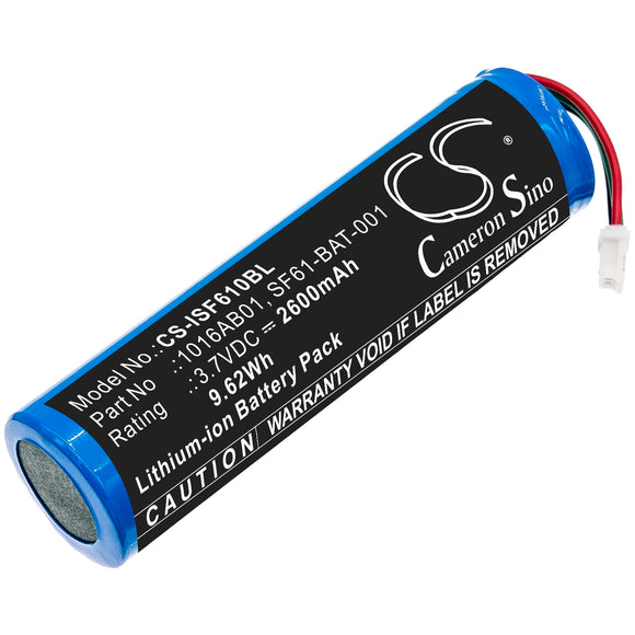 Battery for Intermec SF61 1016AB01, 5711783259886, 8507600090, SF61-BAT-001 3.7V