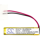 Battery for Plantronics Voyager Legend 3.7V Li-Polymer 60mAh / 0.22Wh