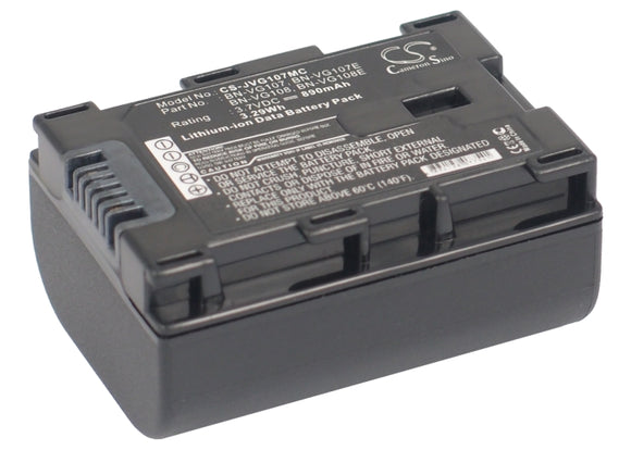 Battery for JVC GZ-HM450 BN-VG107, BN-VG107E, BN-VG107U, BN-VG107US, BN-VG108, B