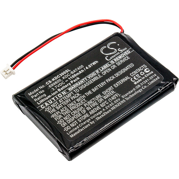 Battery for KOAMTAC KDC410 699800, KDC-BAT400, KDCSPB1200 3.7V Li-ion 1100mAh / 
