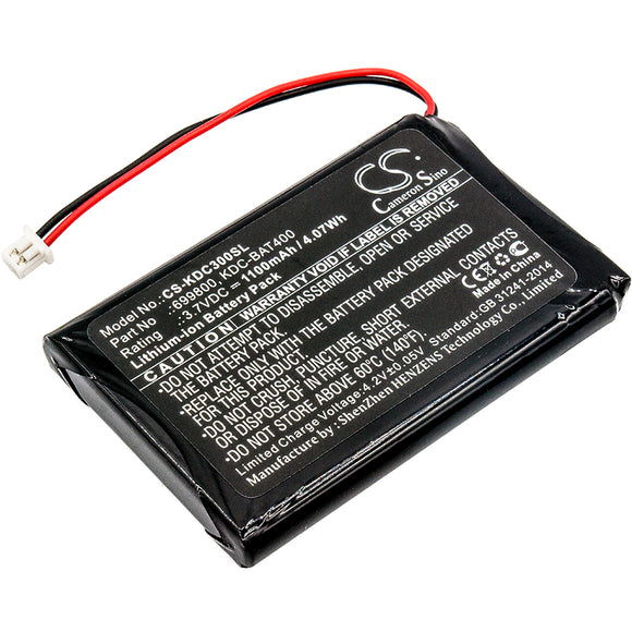Battery for KOAMTAC KDC411 699800, KDC-BAT400, KDCSPB1200 3.7V Li-ion 1100mAh / 