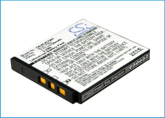 Battery for Agfa Optima 2338 3.7V Li-ion 720mAh / 2.7Wh