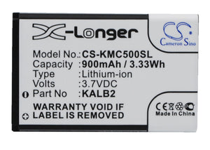 Battery for MaxCom MM435BB 3.7V Li-ion 900mAh / 3.33Wh