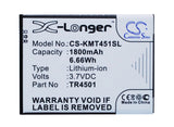Battery for KAZAM Trooper 451 Dual SIM TR4501, TR4501-CHHCD0006517 3.7V Li-ion 1