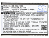 Battery for Kruger&Matz Live 2 LTE BL-5N-I, KM00231 3.8V Li-ion 2200mAh / 8.36Wh