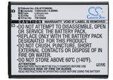 Battery for K-Touch W68 TBT9605 3.7V Li-ion 1350mAh / 5.00Wh