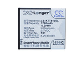 Battery for K-Touch T81 T81 3.7V Li-ion 1700mAh / 6.29Wh