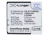 Battery for K-Touch U86 TBW5931 3.7V Li-ion 1600mAh / 5.92Wh