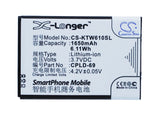 Battery for K-Touch W700 TBW7801 3.7V Li-ion 1650mAh / 6.11Wh