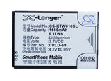 Battery for K-Touch E610 TBW7801 3.7V Li-ion 1650mAh / 6.11Wh