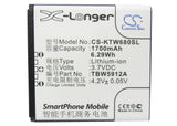 Battery for K-Touch W608 TBW5912A 3.7V Li-ion 1700mAh / 6.29Wh