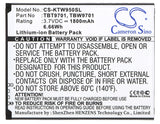 Battery for K-Touch T91 TBT9701, TBW9701 3.7V Li-ion 1800mAh / 6.66Wh
