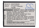 Battery for KYOCERA Hydro Edge 5AAXBT063GEA, SCP-54LBPS 3.7V Li-ion 1300mAh / 4.