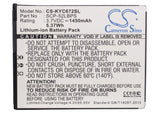 Battery for KYOCERA C6721 5AAXBT059GEA, SCP-52LBPS 3.7V Li-ion 1450mAh / 5.37Wh
