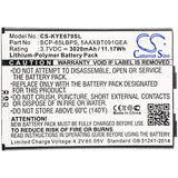 Battery for Kyocera DuraForce XD  5AAXBT091GEA, SCP-65LBPS 3.7V Li-Polymer 3020m