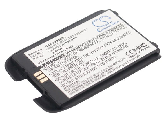 Battery for LG UX260 SBPP0009501, SBPP0024701 3.7V Li-ion 950mAh