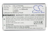 Battery for LG CT810 LGIP-540X, SBPP0026401 3.7V Li-ion 800mAh