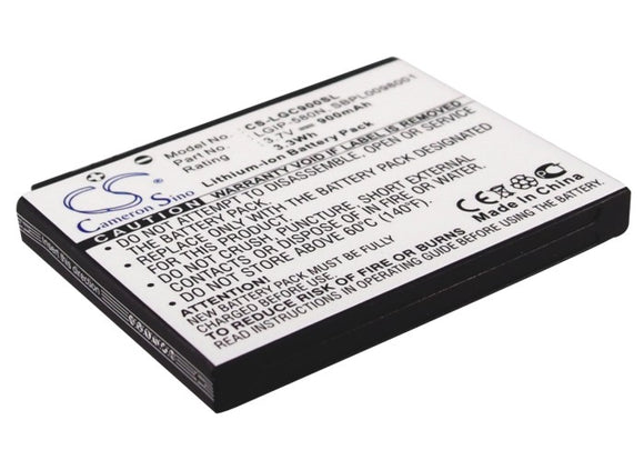 Battery for LG UN610 LGIP-580N, SBPL0098001, SBPL0098701 3.7V Li-ion 900mAh
