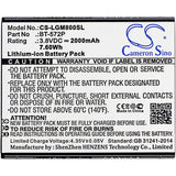 Battery for Leagoo M8 BT-572P 3.8V Li-ion 2000mAh / 7.60Wh