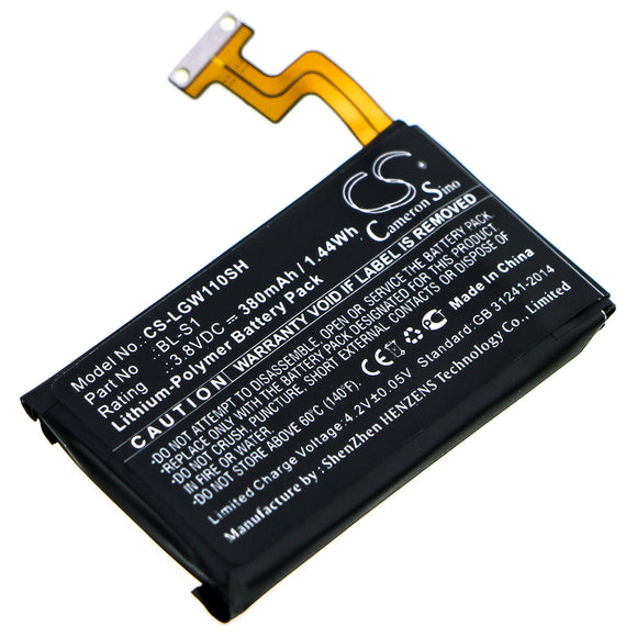 Battery for LG G Watch W100 BL-S1 3.8V Li-Polymer 380mAh / 1.44Wh