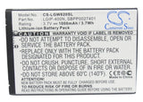 Battery for LG Etna LGIP-400N, SBPP0027401 3.7V Li-ion 1000mAh