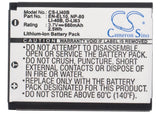 Battery for GE E1255W D016, DS5370, GB-10 3.7V Li-ion 660mAh / 2.44Wh