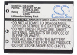 Battery for Nikon Coolpix S80 EN-EL10 3.7V Li-ion 660mAh / 2.44Wh