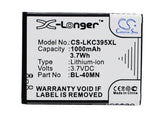 Battery for LG Xpression C395C BL-40MN, EAC61700902 3.7V Li-ion 1000mAh / 3.70Wh