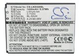 Battery for LG L Fino BL-52UH, BL-52UHB, EAC62258202 3.7V Li-ion 1450mAh / 5.37W