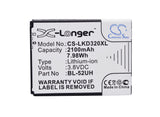 Battery for LG Realm BL-52UH, BL-52UHB, EAC62258202 3.8V Li-ion 1800mAh / 6.84Wh