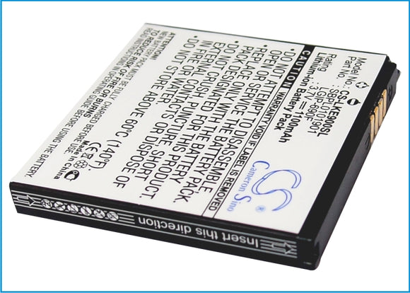 Battery for LG Quantum LGIP-690F, SBPL0101901 3.7V Li-ion 1100mAh / 4.07Wh