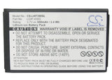 Battery for LG KF390 LGIP-430G 3.7V Li-ion 650mAh / 2.41Wh